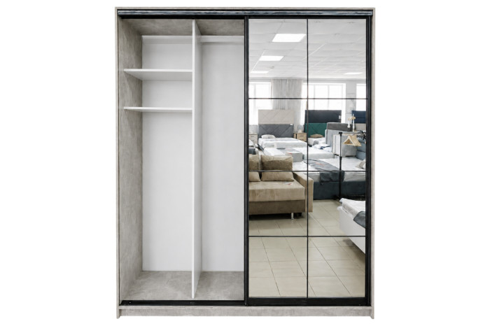 Шафа-купе Loft 1З+1ДСП 180х60х220 Бетон