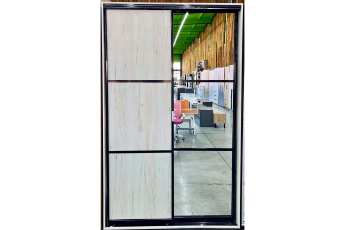 Феникс Шкаф купе 1.1+1.5 ПВ 140х60х220 Крафт белый