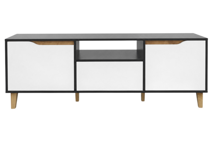 Тумба під ТВ WOOD 160х40х60 Антрацит/Білий