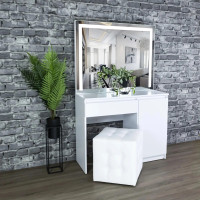 Стол визажиста 08/06 LED 100х40х160см нимфея альба