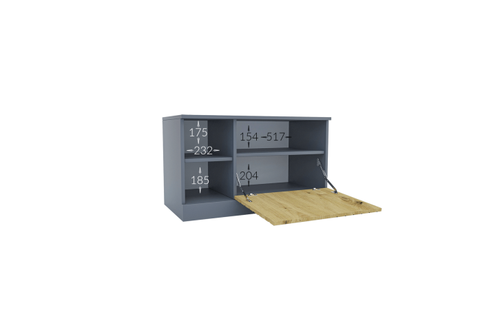 Гарант Тумба для обуви Бристоль 1Д 80х39х47 Антрацит/Артизан