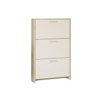 Тумба для обуви Рене 3Д Дуб белый/Сатин