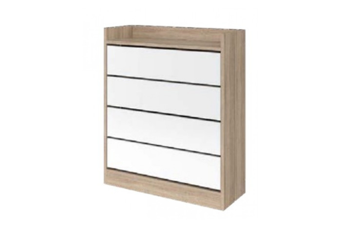 Феникс Тумба для обуви Борнео 1 70х26х81 Сонома/Белый