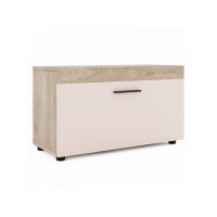 Тумба для взуття Хелен 1Д Дуб білий/Сатин