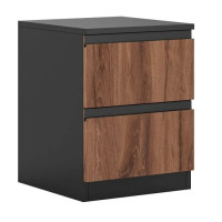 Тумба прикроватная Фрида 42х40х53 Черный/Дуб ливорно