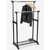 Держатель для одежды передвижной двойной GUDME Черный