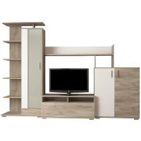 Гостиная Поло 2.9м Крафт серый/Белый