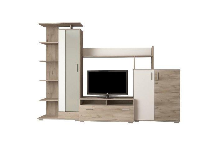 СОКМЕ Стенка Поло Крафт серый/белый