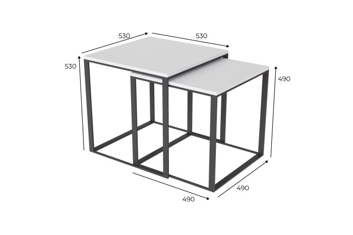 Стол журнальный Ascet 2в1 53х53