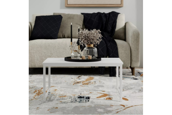 Стол журнальный Just Fiji 66х44 Белый/Белый