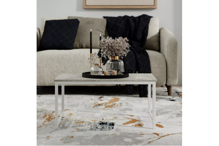 Стіл журнальний Just Fiji 66х44х66 Білий/Ательє світлий