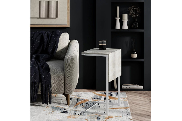 Стіл журнальний Just Fiji 66х44х66 Білий/Ательє світлий