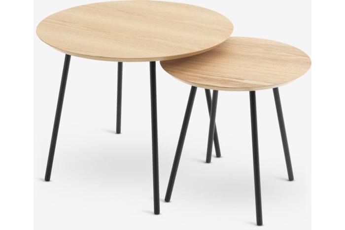 Столик NYBO д 55 Черный Натуральный