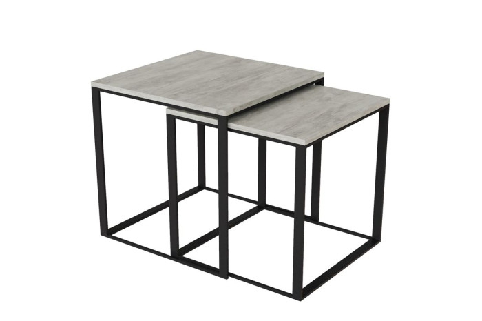 Стол журнальный Ascet 2в1 53х53х53см Белый бриллиант