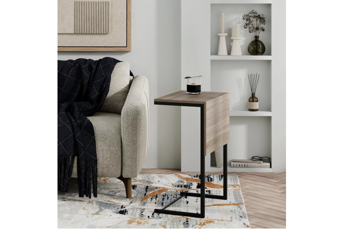 Стол журнальный Just Fiji 44х34х66 Черный/Дуб винтаж оксид