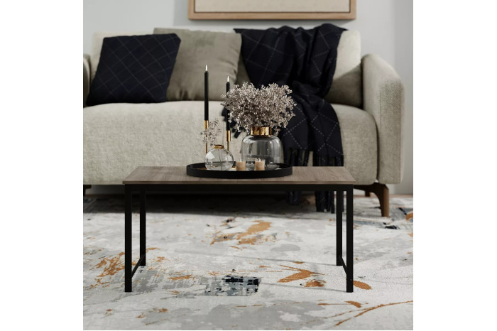 Стол журнальный Just Fiji 44х34х66 Черный/Дуб винтаж оксид