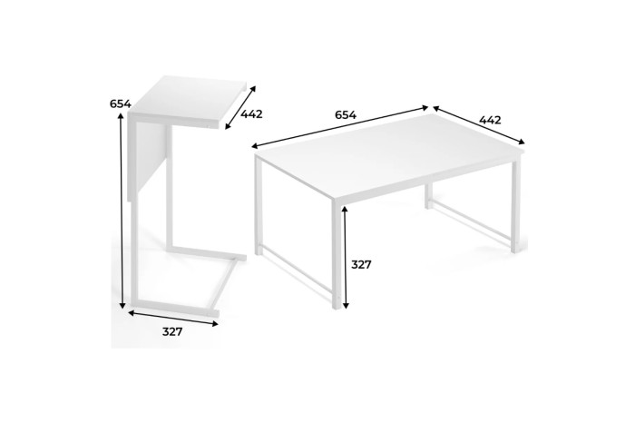 Стол журнальный Just Fiji 44х34х66 Черный/Дуб винтаж оксид