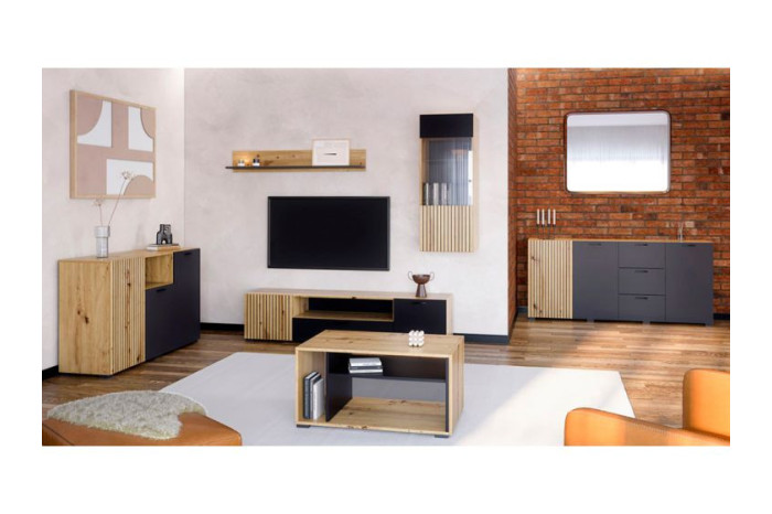 Стол журнальный Зара 87х39х55см Артизан/Антрацит