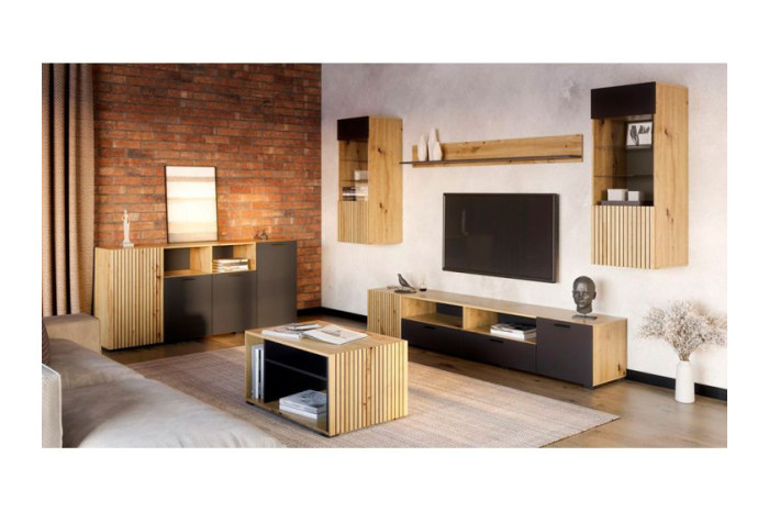 Стол журнальный Зара 87х39х55см Артизан/Антрацит